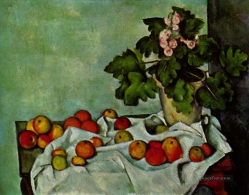Bodegón con geranios frutales Stock Paul Cezanne Pinturas al óleo